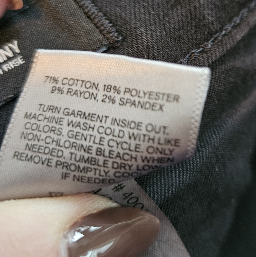 Express High Rise Skinny Black Jeans - Picture 5 of 5